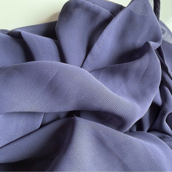 Sheer lightweight Periwinkle Blue Three Quarter Inch Sleeve Shrug Top Size XS - Picture 9 of 15